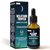 Melatonin hochdosiert Tropfen 50ml pro Flasche, Schlafmittel mit Baldrian...