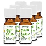 alkmene Mein 100% reines Teebaumöl 6x 10 ml vegan & klimaneutral -...