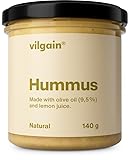 Vilgain Hummus Natural 140 g – Cremiger Kichererbsen Aufstrich mit...