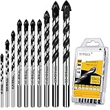 Fliesenbohrer Glasbohrer Set, Professionelles Fliesenbohrer Set (10 Stück)...