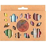 folia 5781 - Bio Glitter & Pailletten Set RAINBOW L, 20 Tuben, organischer...