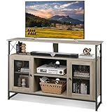 WLIVE Cabinet TV Schrank für Fernseher bis zu 55 Zoll, 128 × 36 × 82 cm...
