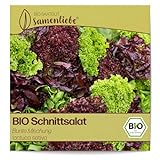 Samenliebe BIO Schnittsalat Samen Bunte Mischung Kopfsalat großer Salat...