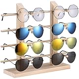 HOUSON Brillenständer für 8 Brillen, Kreative Holz Sonnenbrille Rack...