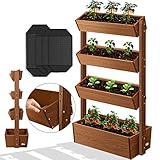 KESSER® Hochbeet Mit 4 Etagen Premium Blumenkasten Blumentreppe...