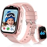 4G Smartwatch Kinder mit GPS und Telefon, Wasserdicht GPS Handy Uhr Kinder...