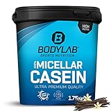 Bodylab24 Casein Micellar Vanille 1750g, 100% pures Casein, reich an...