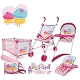 509 Crew Cup Cake Rosa, 21-teiliges Puppen Spielset, Stroll n Play &...