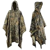 Infreecs Regenponcho Wasserdichter, Camouflage Regen Poncho...