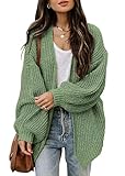 Jhsnjnr Damen Oversize Pullover Cardigan Strickjacke Herbst Laterne Lange...