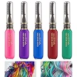 5 Stück Temporäre Haarfarbe, Coloriertes Haarwachs Haarmascara Haar...