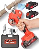 Veitorld Astschere, 40MM Gartenschere mit 2 Akku 2000mAh, Bürstenloser...