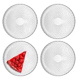 TREND FOR HOME Geschirrset 4 Personen Teller Set aus Glas Dessertteller...