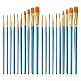 Quelcc 20 Stück Künstlerpinsel, Pinselset, Pinselset Acrylfarben,...