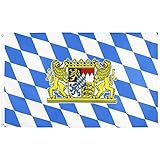 MOGADEE® Bayern Flagge, 90x150cm Bayern Fahne, Bayern Flagge mit 2...