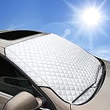BEEWAY Sonnenschutz Auto Frontscheibe, Ultra-Dick Frontscheibenabdeckung...