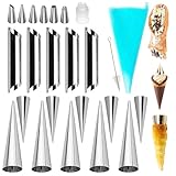 25 Stück Cannoli Backform - Edelstahl Schillerlockenform -...