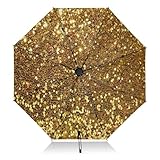 Faltbarer Reise-Regenschirm, kompakt, schwarz, Sonnenschutz, LSF 50,...