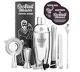CocktailMeister Premium Cocktail Shaker Set, Professional Cocktail Mixing...