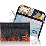 ABERE 2 Stück Feuerfeste Tasche, 20 x 13 cm Kleine Feuerfeste Geldtasche,...