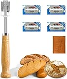 PIQIUQIU Bäckermesser Baguettemesser Teigmesser Brotmesser mit 5pcs...
