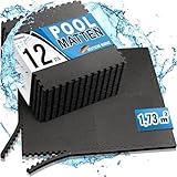 bonsport Pool Unterlegmatte Poolmatte 12 Stück - Bodenschutz Matte für...