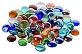 900 Gramm Glasnuggets Premium Muggelsteine BUNT Mix 15-21mm ca. 180 Stück...