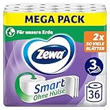 Zewa Smart Toilettenpapier Ohne Hülse, Großpackung Mit 36 Rollen (9 x 4 x...