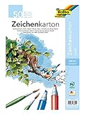 folia 8300 - Zeichenkarton, 120 g/m², DIN A4, 50 Blatt, weiß -...