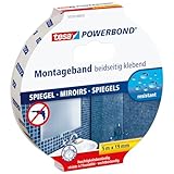 tesa Powerbond MIRROR - Doppelseitiges Montageband zur Fixierung von...