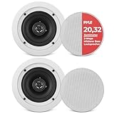 Pyle Deckenlautsprecher, 200W- Einbaulautsprecher, Deckenlautsprecher...