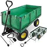 tectake® Bollerwagen, Transportwagen, Gartenwagen, Handwagen, Leiterwagen...