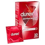 Durex Gefühlsecht Ultra Kondome – 20% dünnere Kondom-Spitze,...