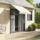 Einziehbare Markise Creme 150x150 cm aus Stahl und UV-beständigem Stoff,...