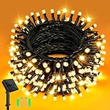 Dalugo Solar Lichterkette Aussen 5M 50 LED Warmweiß Lichterkette Außen...