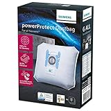 BSH Hausgeräte 4 Staubsaugerbeutel Für Siemens PowerProtect Type G All...