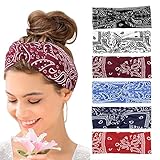 Haarbänder Damen Breite Elastische Weiche 6 Pcs Sommer Boho Stirnband...