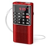 PRUNUS J-328 Taschenradio FM/UKW, Digital Radio Klein mit Rekorder,...