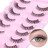 Künstliche Wimpern,Lashes Natürliche Wimpern Cat Eye Lashes Natural Look...