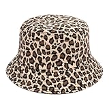 VJUYSW Leopardenmuster Fischerhut, Bucket Hat, Damenhut, Sonnenhut Herren,...