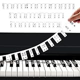 qingmeng Abnehmbare Klaviertastatur, Klavier Noten Aufkleber 88 tasten,...