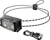 Nitecore Stirnlampe NU21, leicht, USB-C-aufladbare LED Kopflampe, 360...
