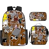 Sp𝒓u𝒏𝒌𝒊 Kinderrucksäcke 3 Teiliges Set,Schulrucksack Mädchen...
