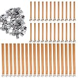 100 Stück Holzdochte für Kerzen12.5 x150 mm und 8 x 90 mm Holzdocht mit...