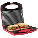 Gotoll Sandwichtoaster Panini Grill 750W, Sandwich- & Paninitoaster mit...