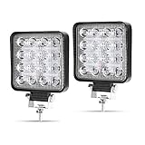 Kraumi LED Arbeitsscheinwerfer, 2 X 48W Quadrat LED Offroad...
