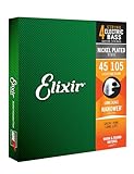 Elixir® 14077 Saiten Nickel-Wound 4-str. E-Basssaiten mit NANOWEB®...