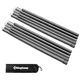 KingCamp 2X Set Teleskop Vor Zelt Stange Sonnensegel Tarpstange Stahl...