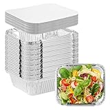 SENENQU 100er-Set Grill Aluschalen mit Deckel – Aluminiumfolie Backformen...