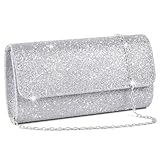 OSDUE Kettentasche, Clutch Damen, Glitzer Abendtasche, Elegante Envelope...